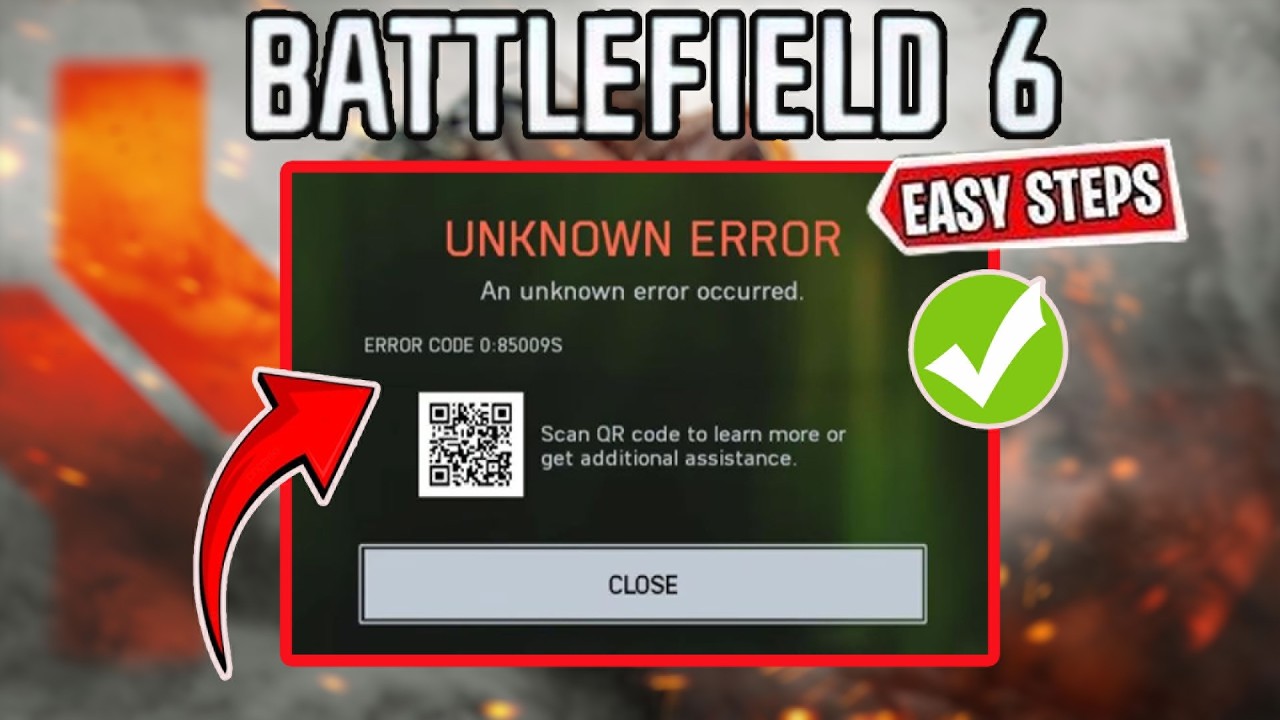 How To Fix Battlefield 6 Unknown Error Code 085009S (2026 Guide)