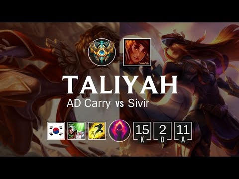 Taliyah Bot vs Sivir - KR Challenger Patch 8.23