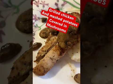 Gluten-free grilled chicken with mushrooms and garlic mashed potatoes #food #gluttenfree #cooking