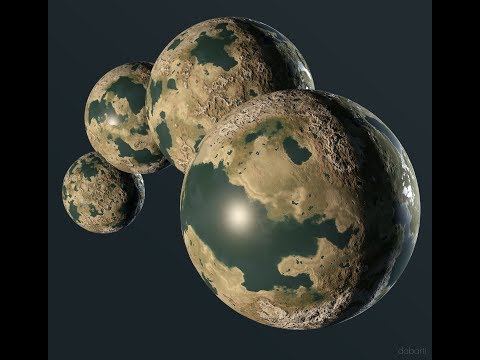 Basic procedural planet shader with V-Ray RT GPU.