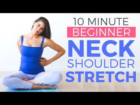 10 minute Beginner Yoga Stretch for Neck & Shoulder Relief | Yoga for Beginners