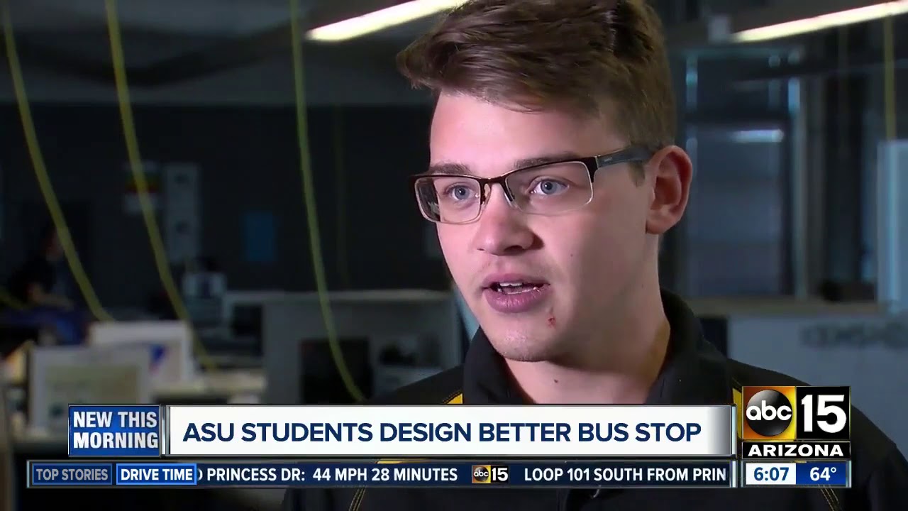Arizona State University students behind new Phoenix bus stop design