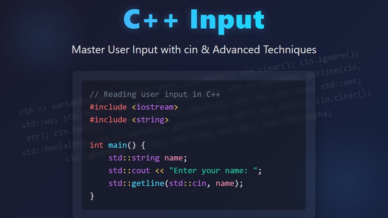 C++ Input for Beginners: cin, getline & Error Handling Explained!
