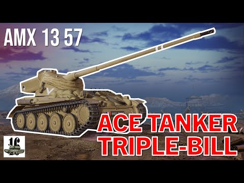 World of Tanks Console:  HMH AMX 13 57 | Ace Tanker - triple bill