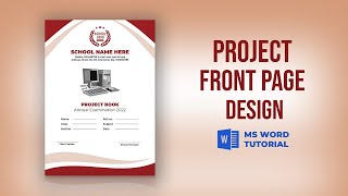 How to Create Project Front Page in MS Word | Cover Page Design in Microsoft Word