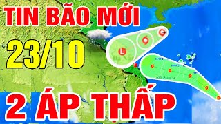 Dự báo thời tiết hôm nay mới nhất ngày 23/10 | Bão Số 12 và ATNĐ mới | Dự báo thời tiết 3 ngày tới
