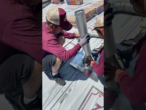 Water heater vent pipe change out #WaterHeater #VentPipe #Roofing