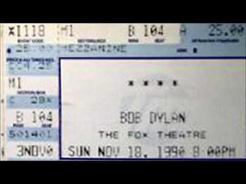 Bob Dylan 1990 US Fall Tour – The Fox Theatre, Detroit USA 18th November 1990