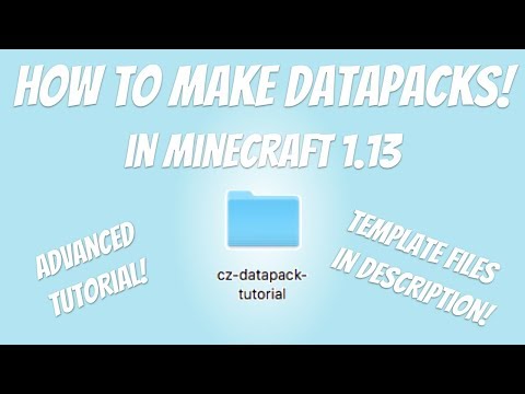 How to Make Datapacks in Minecraft 1.13! | Data Packs | Advanced Tutorial | Data Pack Template