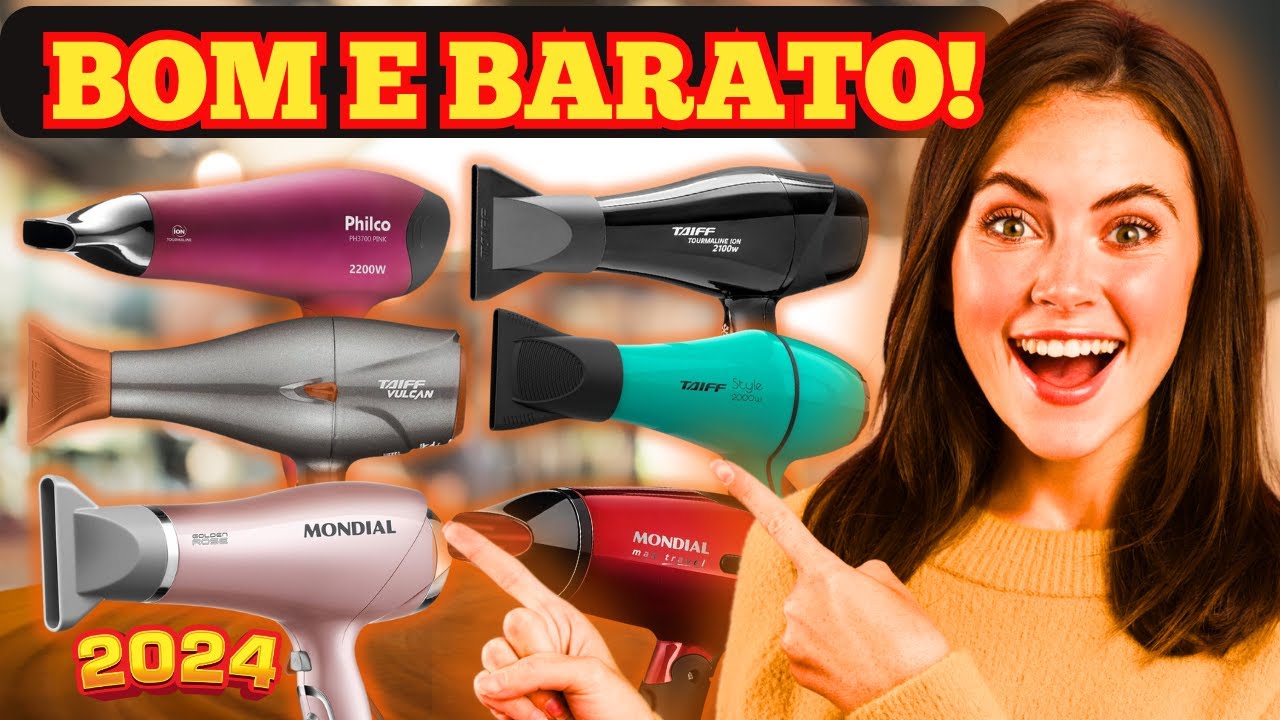 QUAL MELHOR SECADOR DE CABELO 2024 ✅ Secador de Cabelo BOM e BARATO✅ SECADOR DE CABELOS ✅