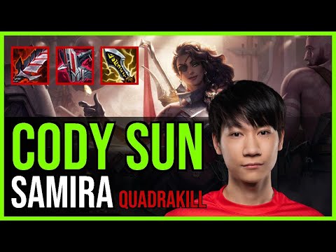 Cody Sun - SAMIRA vs. ASHE ADC | NA Diamond II | QUADRAKILL