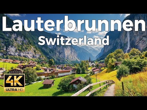 Lauterbrunnen, Switzerland Walking Tour 4K - With Captions