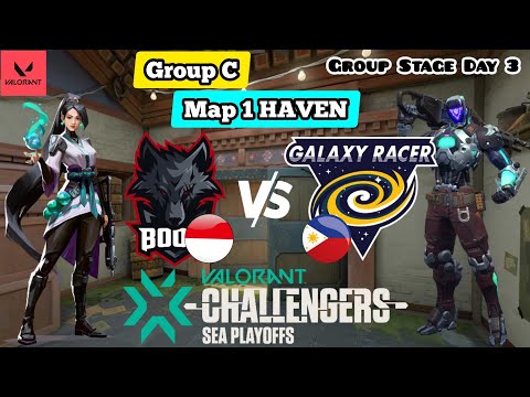 BOOM ESPORTS VS GALAXY RACER | Map 1 | Group Stage | VCT Challengers SEA Stage 3