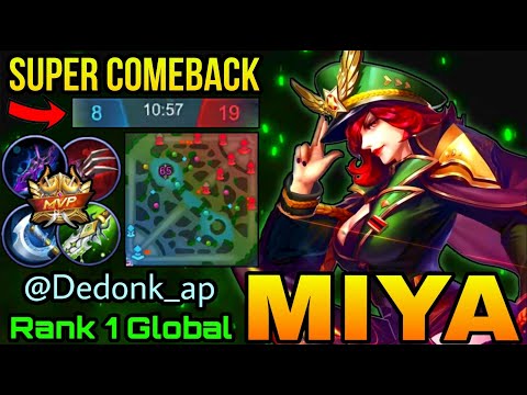 SUPER COMEBACK!! From Zero To Hero Miya Late Game Boss - Top 1 Global Miya by @Dedonk_ap - MLBB