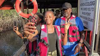 Kokon Lodge Boat Ride Back to Libassa Lodge in Marshall, Liberia - April 2024 Roots & Culture Tour