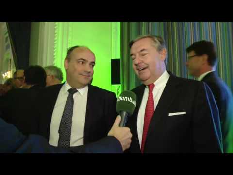 Rolf Habben-Jansen und Michael Behrendt (Hapag-Lloyd) Hamburger Abendblatt Neujahrsempfang 2017