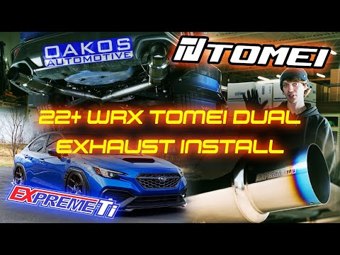 Installing DUAL TYPE-D TITANIUM TOMEI EXHAUST On the NEW SUBARU WRX! SOUNDS GREAT!!