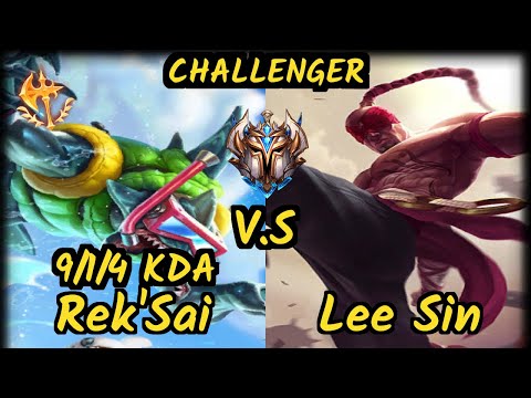 Freire (REK'SAI) vs LEE SIN - 9/1/4 KDA JUNGLE CHALLENGER GAMEPLAY - BR