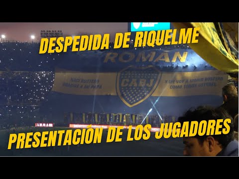 "DESPEDIDA DE RIQUELME | Presentaciones desde la tribuna" Barra: La 12 • Club: Boca Juniors
