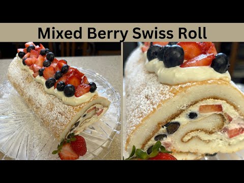 Mixed Berry Angel Food Swiss Roll: A Healthier Dessert For Any Occasion
