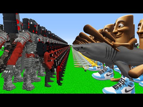 TİTAN HOPARLÖR KAFA ORDUSU VS TUNG TUNG SAHUR ORDUSU - 😱 Minecraft