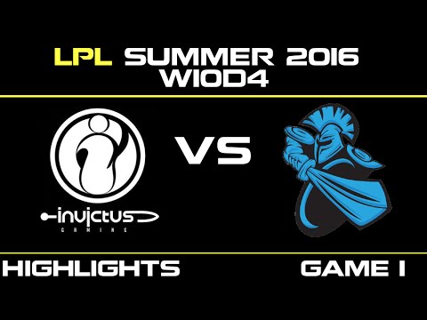 IG vs NB Game 1 Highlights Tencent LPL Summer 2016 W10D4 Invictus Gaming vs NewBee   NB vs IG