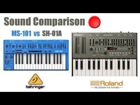 Behringer MS-101 vs Roland SH-01A Sound Comparison