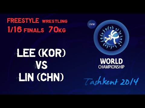 1/16 Final - Freestyle Wrestling 74 kg - Y. LEE (KOR) vs Z. LIN (CHN) - Tashkent 2014
