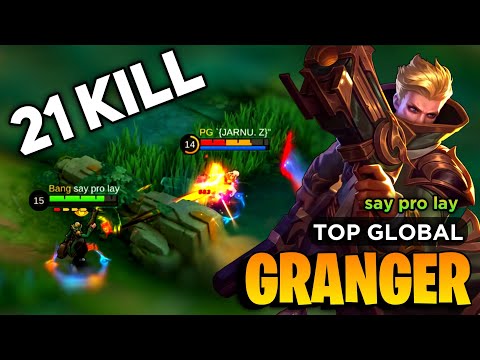21 KILL! Granger Best Build 2023 [ Granger Top Global Gameplay ] By granger pro lay - MLBB