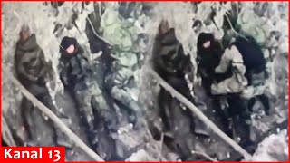 Desperate Russians surrendered to Ukrainian fighters attacking their position