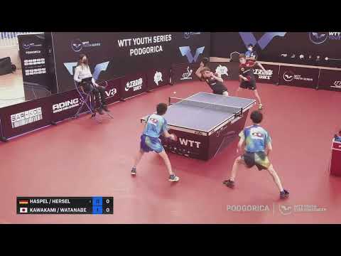 Haspel/Hersel (GER) vs Kawakami/Watanabe (JPN) | U15 SF | 2022 WTT Youth Star Contender Podgorica