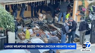 Dozens of weapons seized from Lincoln Heights home