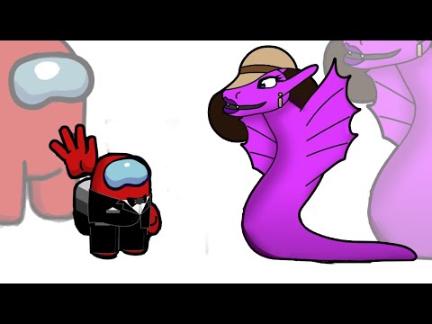 Mini Crewmate Kills New Garten of Banban monsters but they're GIRLS | Among Us