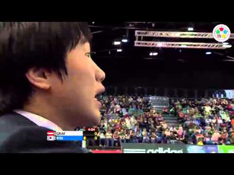 Judo Grand Prix Düsseldorf 2013: -70kg  GRAF, Bernadette (AUT) -  KIM, Seongyeon (KOR)