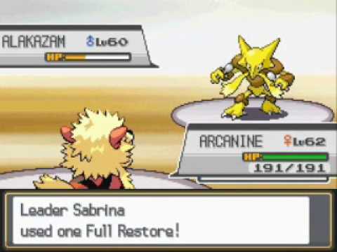 Pokemon Heart Gold - Walkthrough Part 75 - Leader Sabrina rematch!