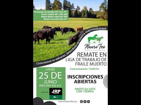 25/06/2026 Liga de trabajo de Fraile Muerto - Cerro Largo - Feria Mensual - Mauro Feo | Clic Rural
