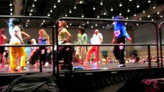 Sam onstage in Brian Friedman's class!