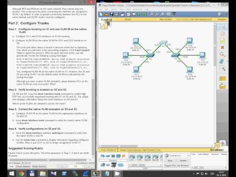 CCNA 2 Packet Tracer Activity 3.2.2.4 solution