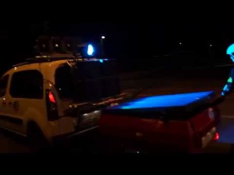 DJ Burkis rollende Disco-Kugel beim Dresdner Nachtskaten