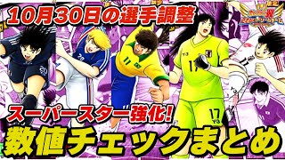 【スーパースター強化！】10月30日の選手調整、数値チェックまとめ