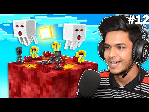 NETHER IS VERY SCARY MINECRAFT ONE BLOCK HINDI #12