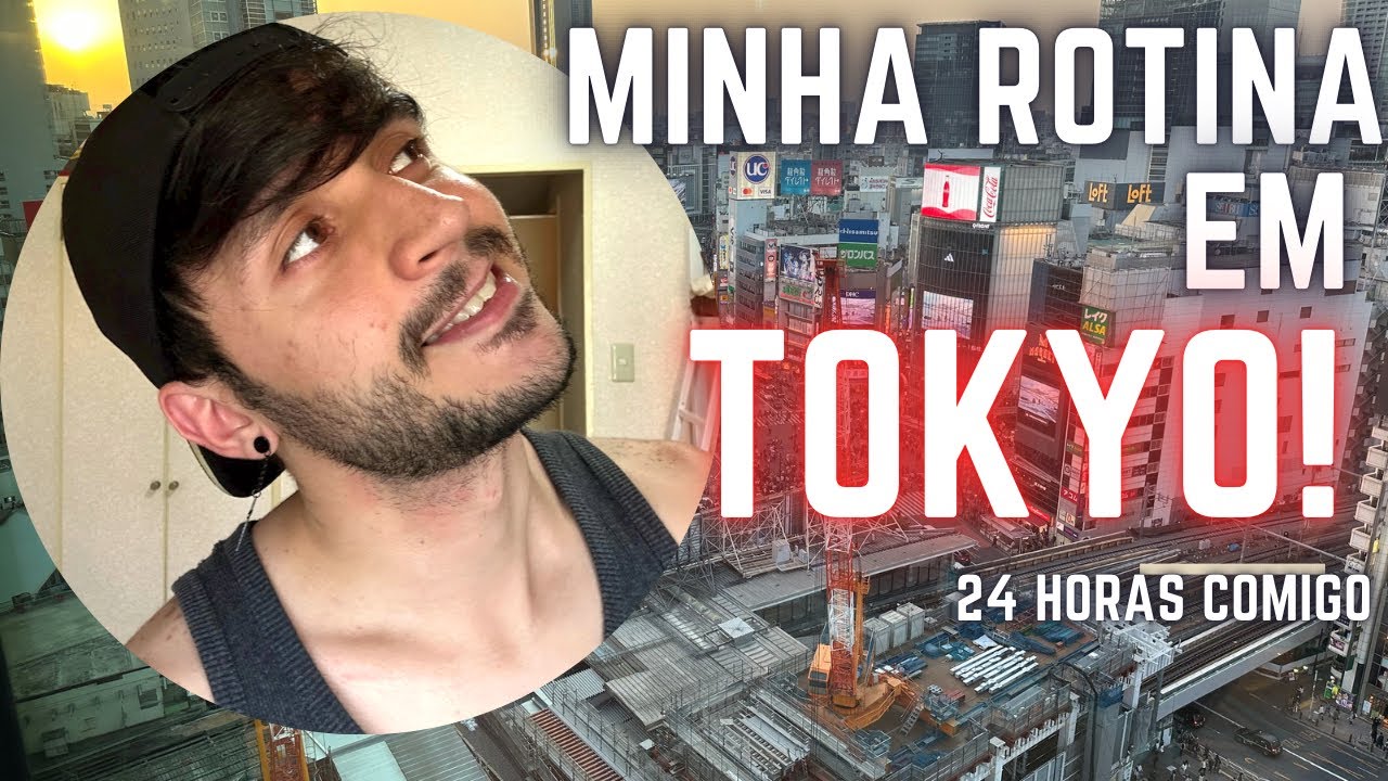 24 horas comigo em Tokyo! Rotina, aula, trabalho, banho e alimentação do intercambista no Japão