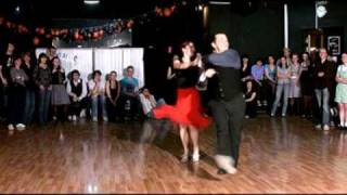 Mickey and Kelly performing to Gene Krupa's Wire Brush Stomp