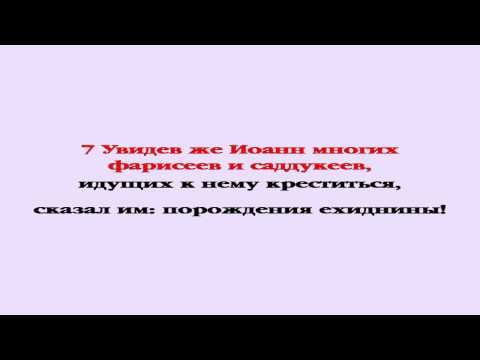 Видеобиблия. Евангелие от Матфея. Глава 3