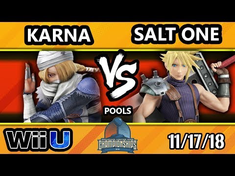 DHATL18 Smash 4 - Karna (Sheik) Vs. FS | Salt One (Cloud) - Wii U Pools A - WF