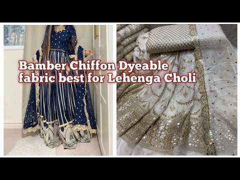 Bamber Chiffon Dyeable fabric Lehenga Choli || 9 mm sequence Duppata | Tanzeela's collection