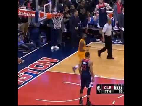 When LeBron James hits an unbelievable three and forced OT against Wizards