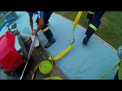 Feuerwehrtag Nienhagen - Löschangriff Nass - Helmkamera Verteilerläufer