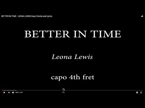 Better In Time - Leona Lewis
