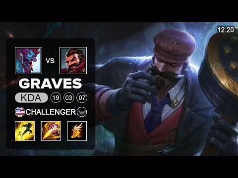 T1 Oner Graves vs Trundle Jungle - NA Challenger - Patch 12.20 Season 12